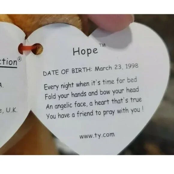Ty Beanie Baby Hope - Picture 3 of 7